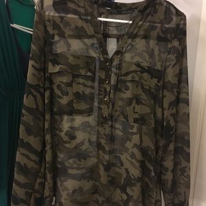 Green Military Zara blouse